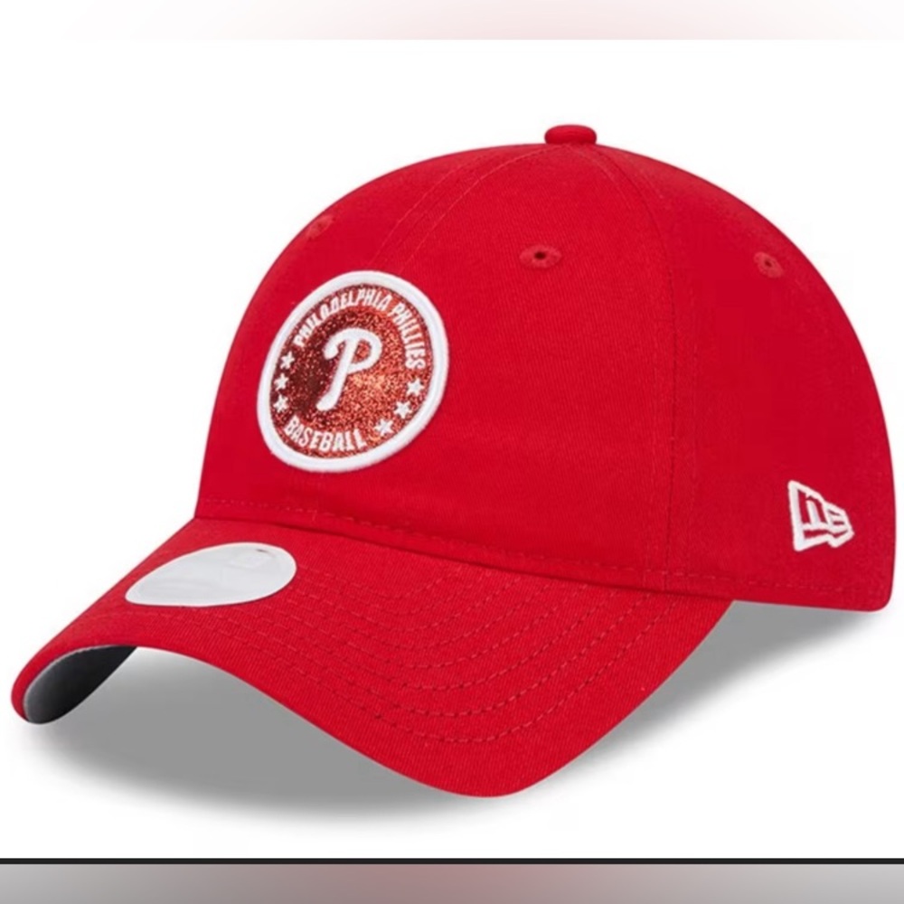 Philadelphia Phillies Women’s Hat, New Era, Glitter Logo Wheel, 9TWENTY